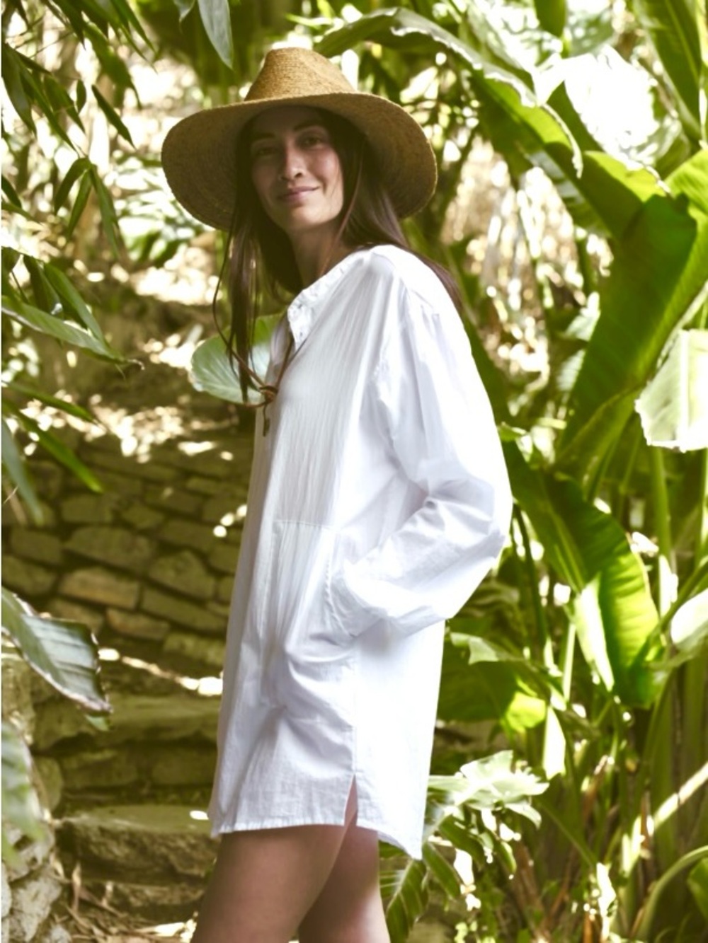 NATALIE MARTIN apres swim top in white flat cotton - Picture 5 of 12